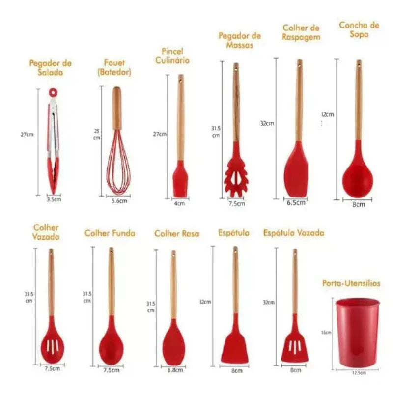 Kit de Utensílios de Cozinha 12 Peças – Favoritoz