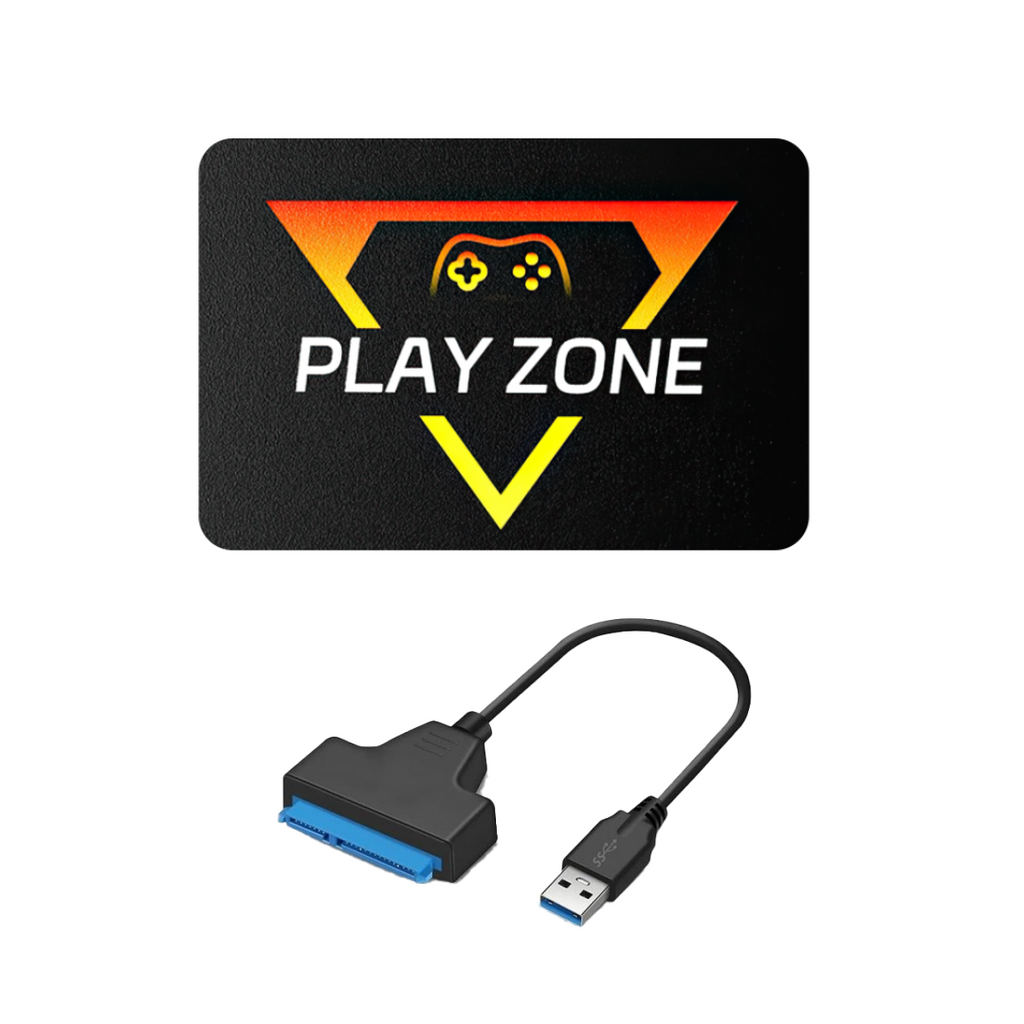Transforme sua TV ou PC em uma verdadeira máquina de Games - Mini Game PlayZone 1TB — o SSD definitivo com +16.000 jogos de PS5, PS4, Xbox, Switch e muito mais! 🎮🔥