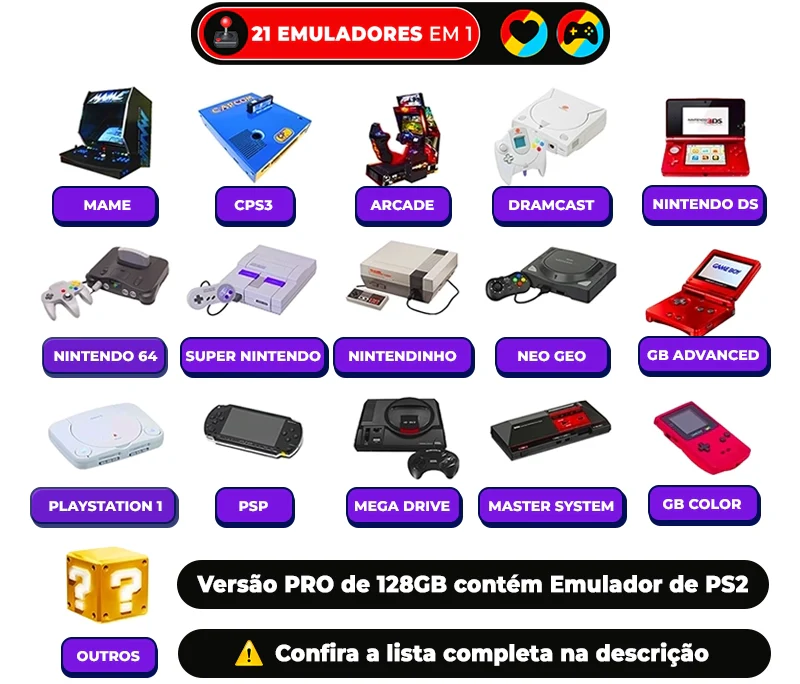 Portátil TrimUI Smart PRO™ Original - 25.800 Jogos de 26+ Consoles (180 dias de Garantia)